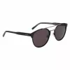 Lacoste L263S-2 Gafas de sol rectangulares para hombre - Montura negra, lentes grises, 53mm