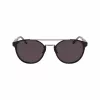 Lacoste L263S-2 Gafas de sol rectangulares para hombre - Montura negra, lentes grises, 53mm