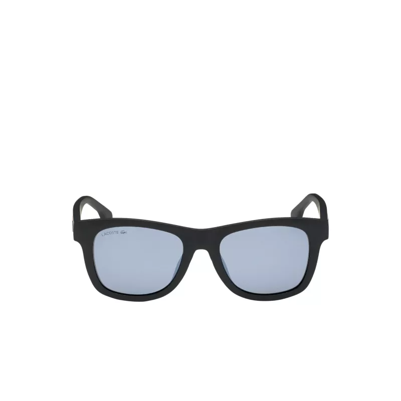 Lacoste L3651SRG-001 gafas de sol unisex - montura de acetato negra, cristales de policarbonato grises, 48 mm de ancho de cristal