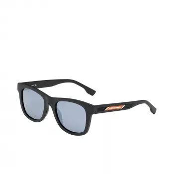 Lacoste L3651SRG-001 gafas de sol unisex - montura de acetato negra, cristales de policarbonato grises, 48 mm de ancho de cristal
