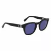 Lacoste L6015SN-1 Gafas de sol unisex Montura negra Lentes grises 49mm