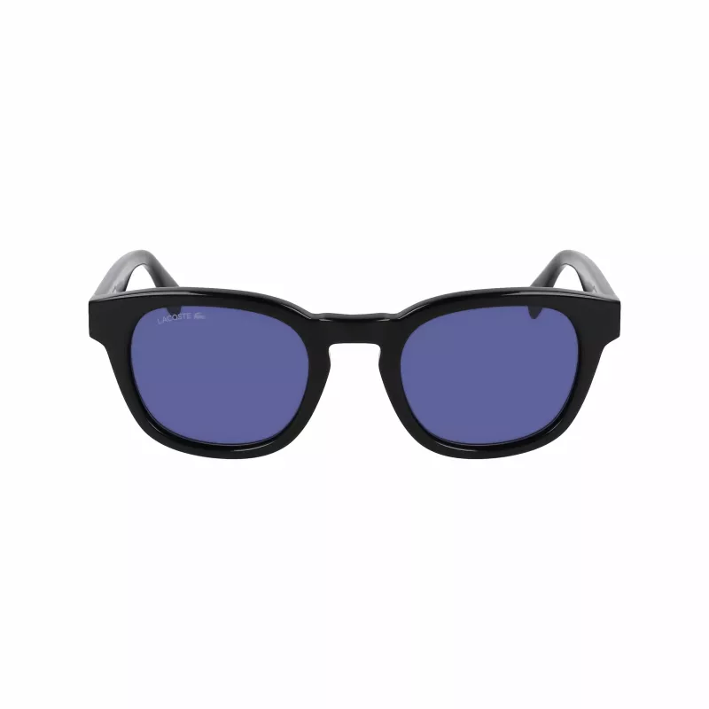 Lacoste L6015SN-1 Gafas de sol unisex Montura negra Lentes grises 49mm