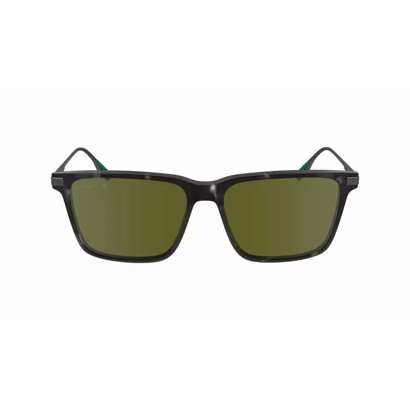 Lacoste L6017S5517240 gafas de sol rectangulares Havana para hombre - lentes marrones 55/17/145 mm