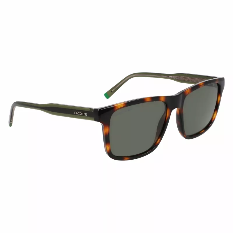 Lacoste L6025S-214 Gafas de sol rectangulares hombre - Havana/gris - 56/17/145 mm