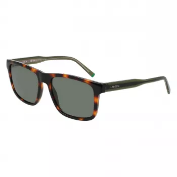 Lacoste L6025S-214 Gafas de sol rectangulares hombre - Havana/gris - 56/17/145 mm