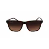 Lacoste L6041S-214 Gafas de sol rectangulares para hombre Havana Montura de acetato Lentes de policarbonato marrones 54mm