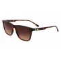 Lacoste L6041S-214 Gafas de sol rectangulares para hombre Havana Montura de acetato Lentes de policarbonato marrones 54mm
