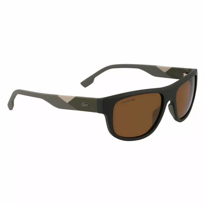 Lacoste L6042S-275 Gafas de sol rectangulares de acetato para hombre Havana Marrón 55/17/145 mm