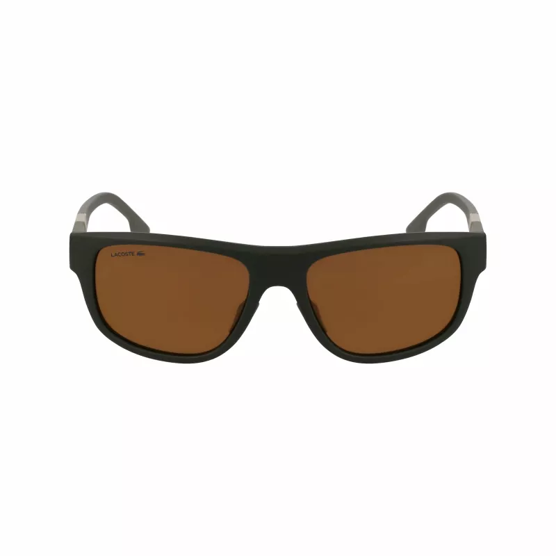 Lacoste L6042S-275 Gafas de sol rectangulares de acetato para hombre Havana Marrón 55/17/145 mm