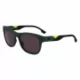 Lacoste L6043S-301 Gafas de sol hombre rectangulares - montura verde, cristales grises, 56/18/145 mm