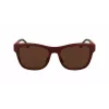 LACOSTE L6043S-601 Gafas de sol rectangulares para hombre - Montura negra Lentes grises 56/18/145 mm