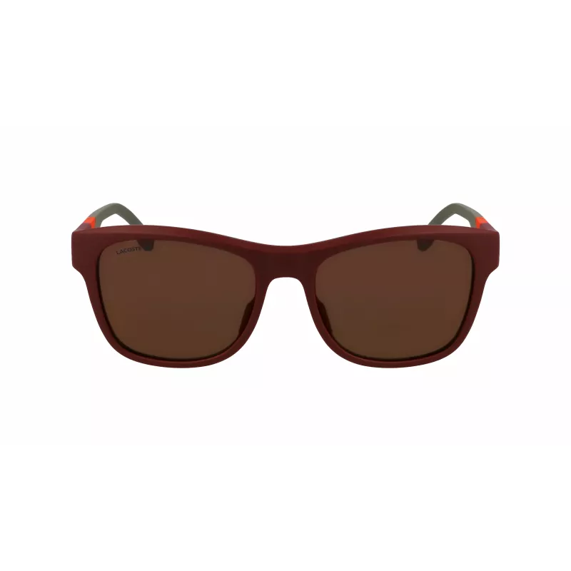 LACOSTE L6043S-601 Gafas de sol rectangulares para hombre - Montura negra Lentes grises 56/18/145 mm
