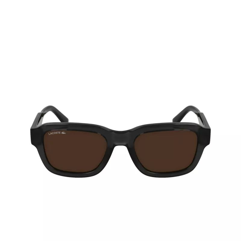 Lacoste L6048S-035 Gafas de sol hombre montura acetato rectangular lentes gris oscuro gris 51mm