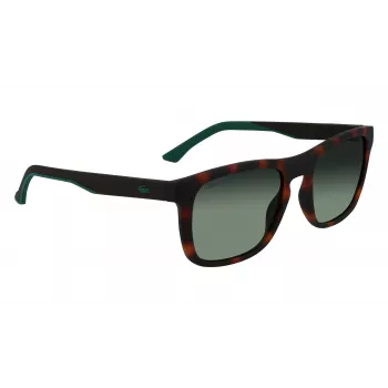 Lacoste L956S-230 gafas de sol de hombre Havana marrón rectangular acetato 55 mm