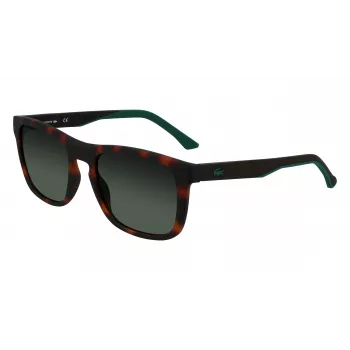 Lacoste L956S-230 gafas de sol de hombre Havana marrón rectangular acetato 55 mm