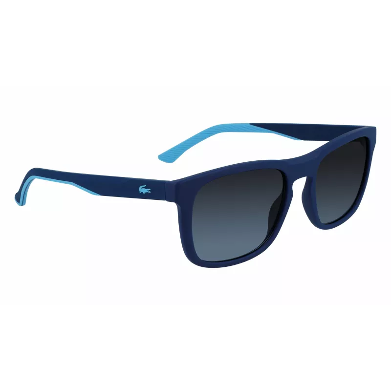 Lacoste Gafas de sol de hombre L956S 401, montura azul, lentes grises, 55 mm