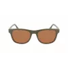 LACOSTE L969S-5420317 Gafas de sol rectangulares unisex - Montura negra lentes grises 54/20/145 mm