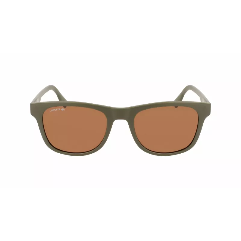 LACOSTE L969S-5420317 Gafas de sol rectangulares unisex - Montura negra lentes grises 54/20/145 mm