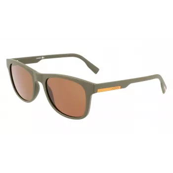 LACOSTE L969S-5420317 Gafas de sol rectangulares unisex - Montura negra lentes grises 54/20/145 mm