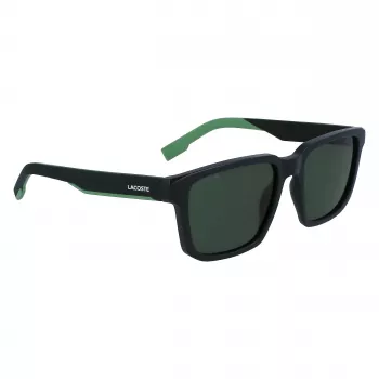Gafas de sol de hombre Lacoste L999S-301, montura verde mate, lentes verde oscuro, 55/18/145 mm