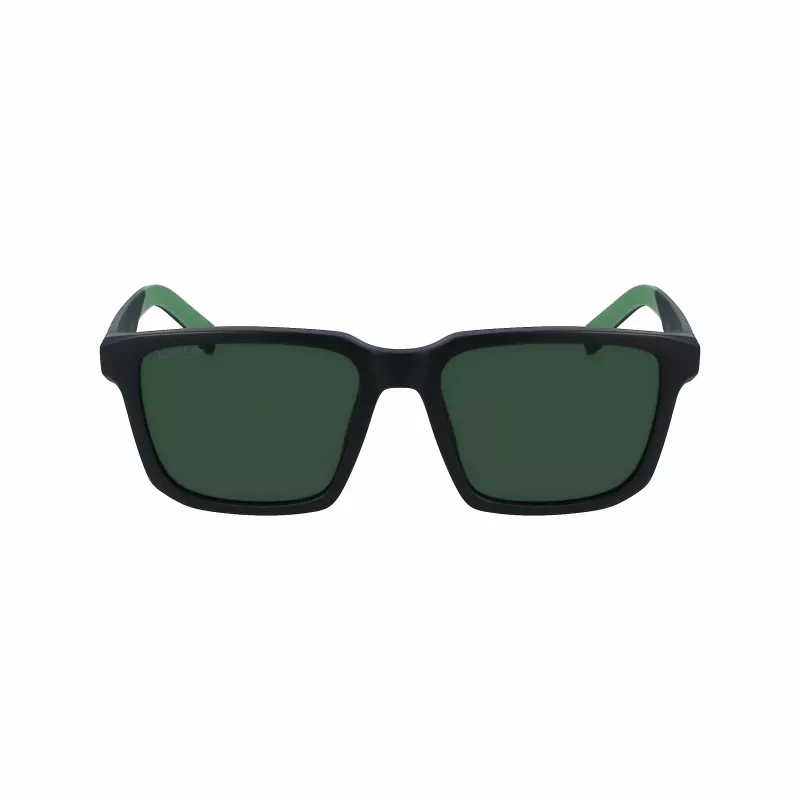 Gafas de sol de hombre Lacoste L999S-301, montura verde mate, lentes verde oscuro, 55/18/145 mm