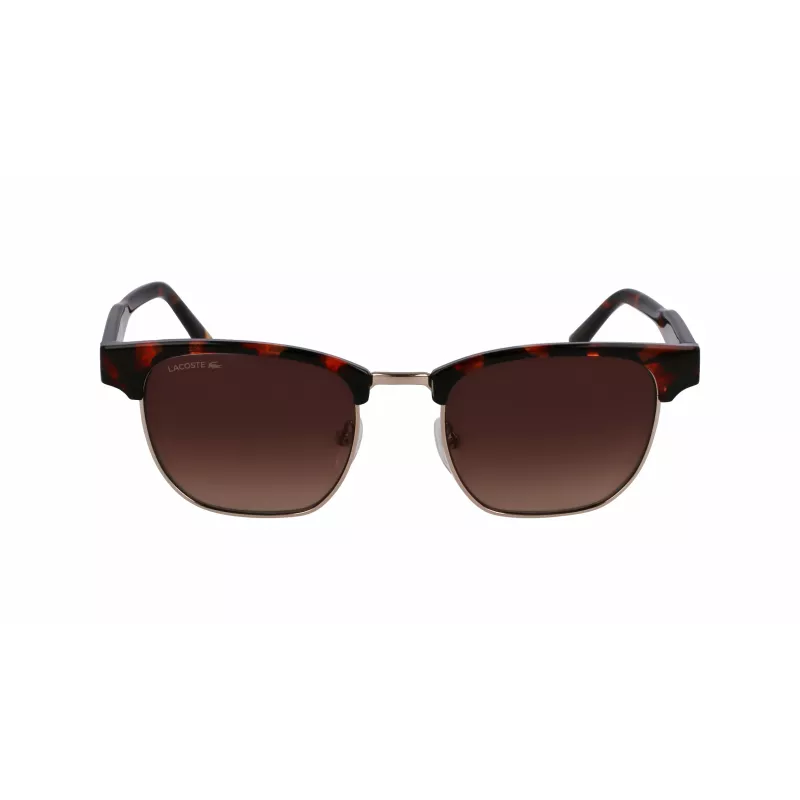 Lacoste Gafas de sol para hombre L266S-214 Havana Marrón Rectangular Acetato UV400