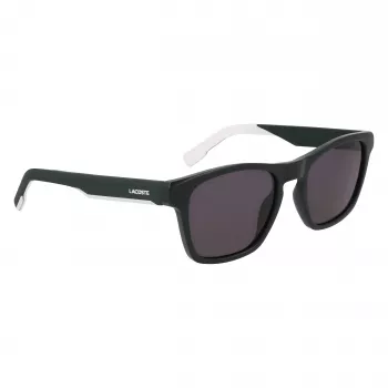Lacoste Gafas de sol de hombre L6018S-301 montura verde lentes grises 53mm