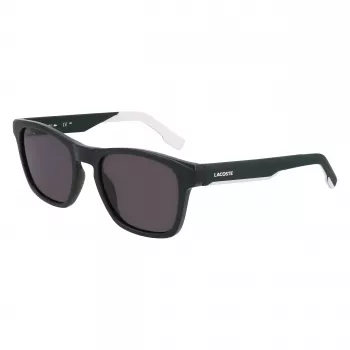 Lacoste Gafas de sol de hombre L6018S-301 montura verde lentes grises 53mm