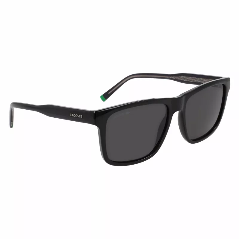 Lacoste Gafas de sol para hombre L6025S-1 - Montura de acetato rectangular - Protección UV400 - 56/17/145 mm