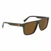 Lacoste Gafas de sol de hombre L6027S-275 Havana acetato rectangular 57mm