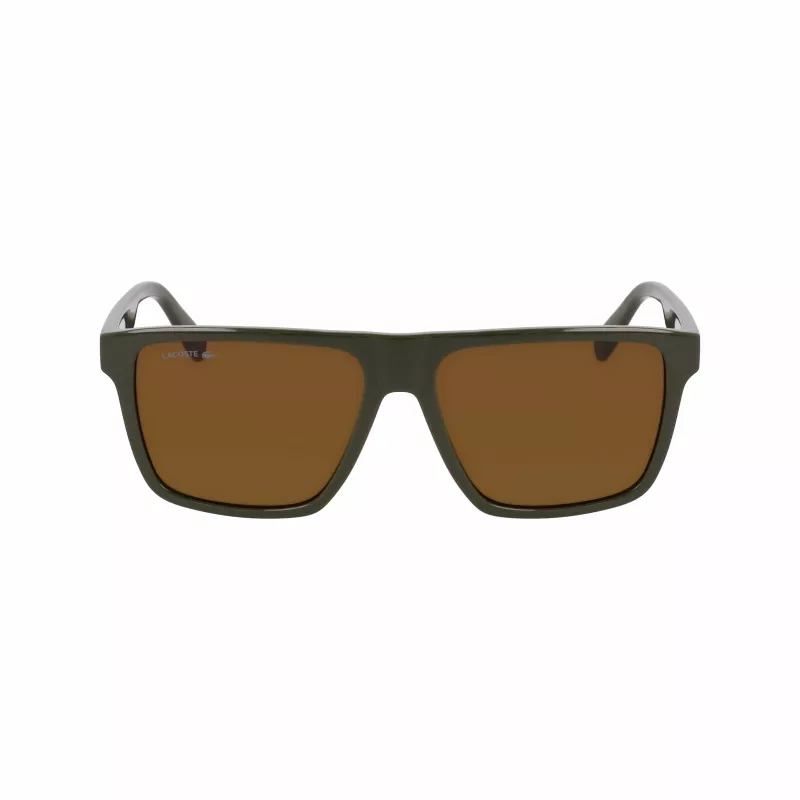 Lacoste Gafas de sol de hombre L6027S-275 Havana acetato rectangular 57mm