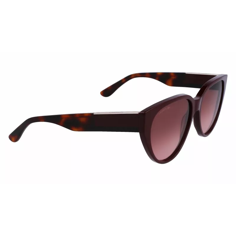 Lacoste Gafas de sol para mujer L985S-603 Burdeos Montura gris Lente degradada gris 59mm