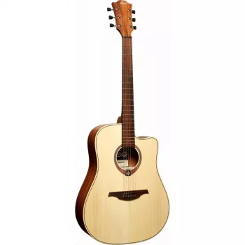 Lag GLA Tramontane 70 DC Dreadnought Cutaway Guitarra acústica-eléctrica - natural