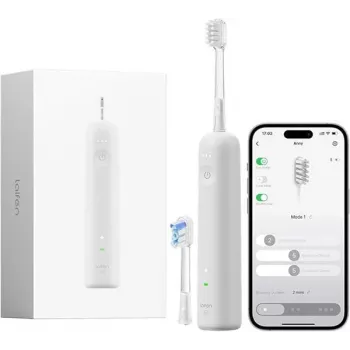 Cepillo de dientes eléctrico Laifen Wave – gris – servomotor de doble eje, 66.000 movimientos/min., Bluetooth, IPX7