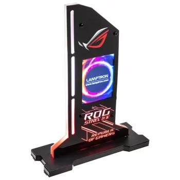 Lamptron soporte vertical para GPU con pantalla - negro