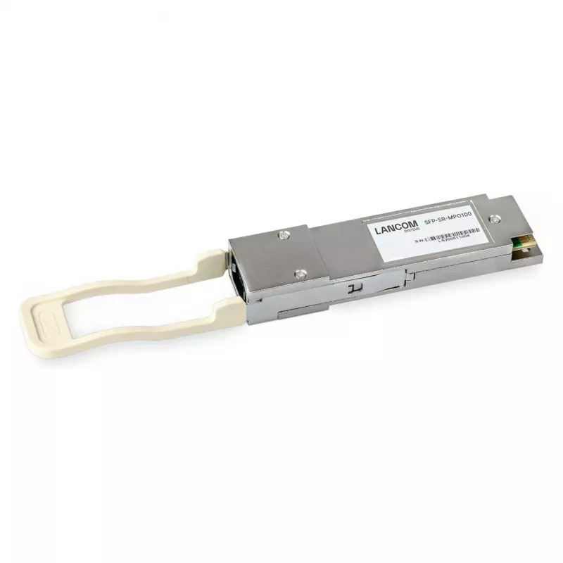 Módulo transceptor LANCOM QSFP28 100GbE 100GBase-SR4, MPO-12 multimodo, 850nm, 100m, pack de 10 uds.