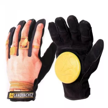 Landyachtz Slide Gloves L - Guantes grandes de longboard con pucks de UHMW