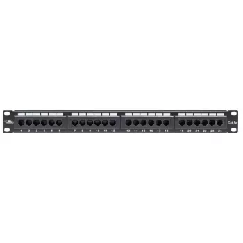LANVIEW LPP110 panel de parcheo 1U 24 puertos Cat5e RJ-45 sin blindaje (Krone IDC)