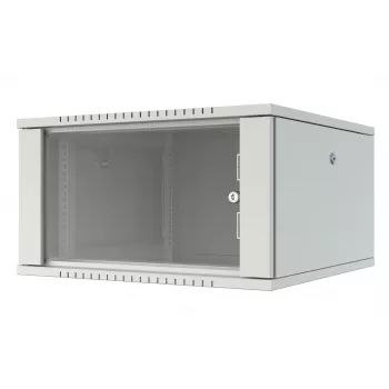 LANVIEW Quick Assembly Flat Pack 19 - Armario de red de pared 6U, 600x500x370mm, Negro