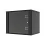 LANVIEW RWF09U45BL Armario de pared 9U 19 pulgadas Flat Pack de montaje rápido, Negro