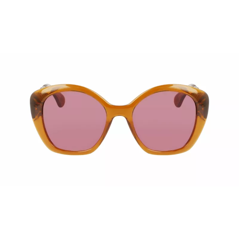 LANVIN Mujer LNV628S-208 Gafas de sol Cat-Eye Havana Acetato Lente degradada marrón 54mm