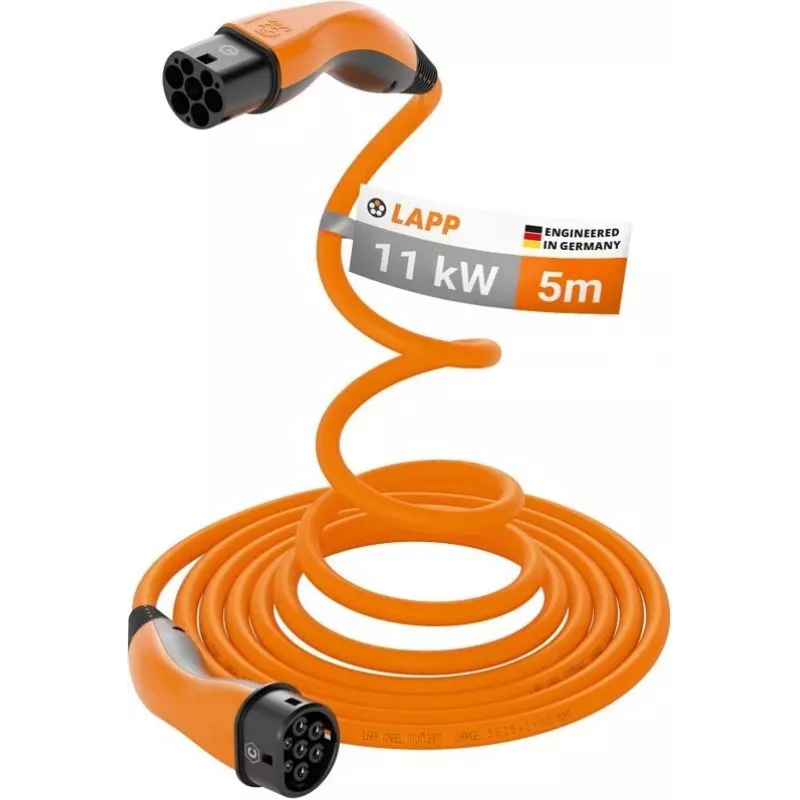 LAPP MOBILITY HELIX® cable de carga EV Type 2 11 kW 5 m naranja 61796