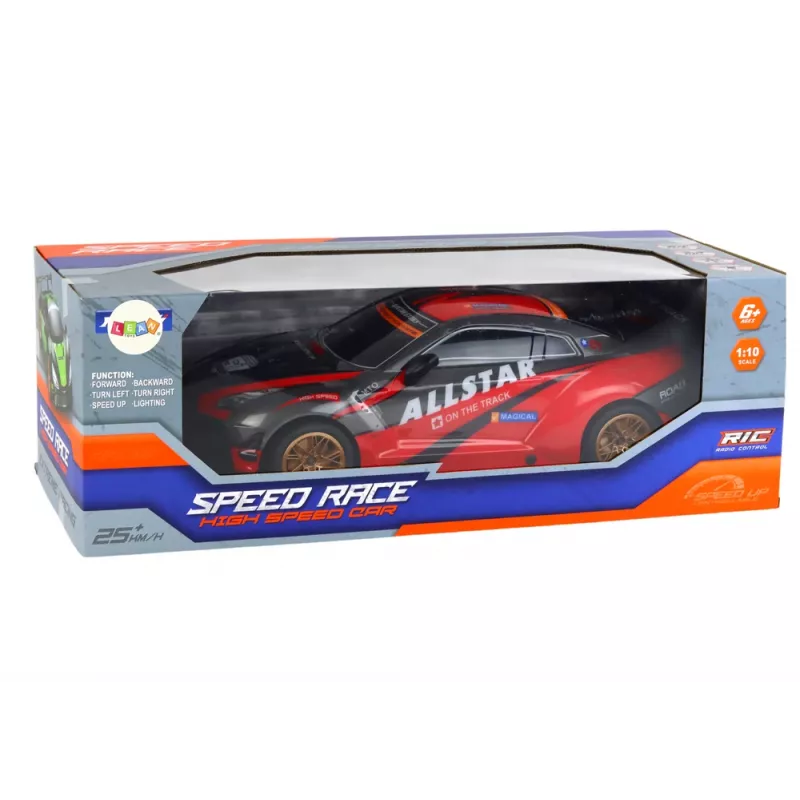 Gran coche deportivo teledirigido 1:10 rojo Lean Toys