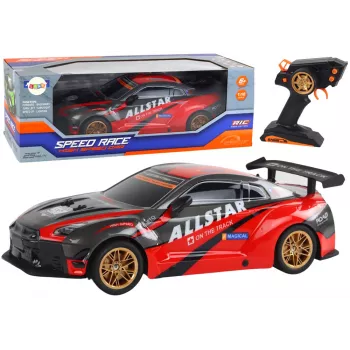 Gran coche deportivo teledirigido 1:10 rojo Lean Toys