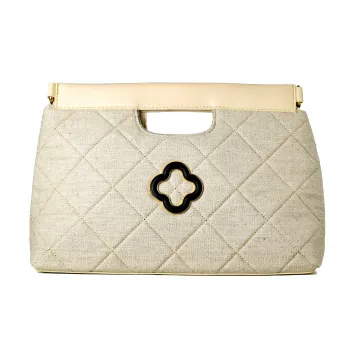 Laura Ashley Bolso de hombro de mujer Valetta crema (30x20x9 cm)