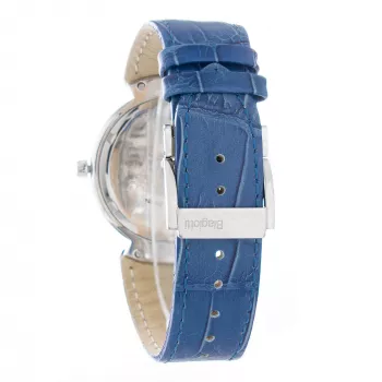 LAURA BIAGIOTTI Reloj de hombre LB0033M-02 40mm acero inoxidable cuarzo analógico esfera negra correa de piel