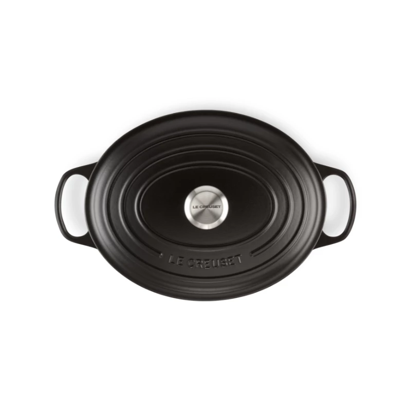 Le Creuset Signature 21178310000430 cocotte ovalada 31 cm, 6,3 l, hierro fundido esmaltado, negro mate