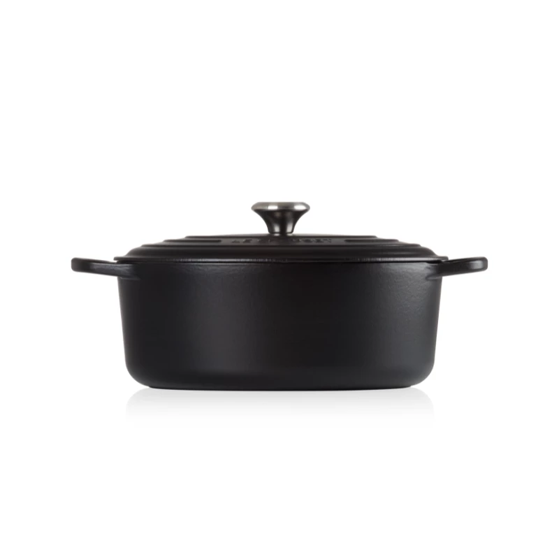Le Creuset Signature 21178310000430 cocotte ovalada 31 cm, 6,3 l, hierro fundido esmaltado, negro mate