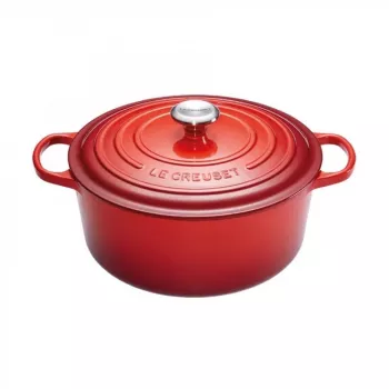 Le Creuset Signature Olla redonda 30cm rojo cereza hierro fundido esmaltado 7,5L