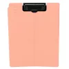 LEAN Carpeta con pinza A4 con tapa, clip metálico, plástico rosa